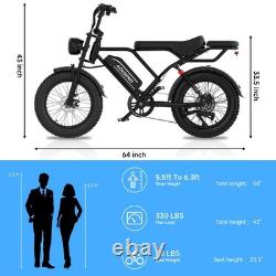 AOVOPRO AP20 Moto Électrique Ebikes 20 Suspension Complète 48V 15.6AH 50MILES