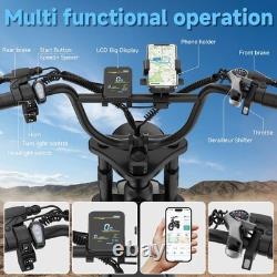 AOVOPRO AP20 Moto Électrique Ebikes 20 Suspension Complète 48V 15.6AH 50MILES