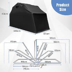 Abri de moto extérieur robuste 342 cm Tente de garage remise pour vélo