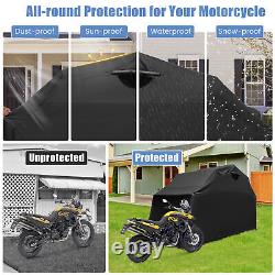 Abri de moto extérieur robuste 342 cm Tente de garage remise pour vélo