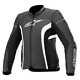 Alpinestars Stella Mesdames Kira V2 Veste De Moto En Cuir Noir Et Blanc