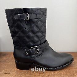 Aquatalia par Marvin K Italie Bottes en cuir noir matelassé dans une boîte Taille 8 M