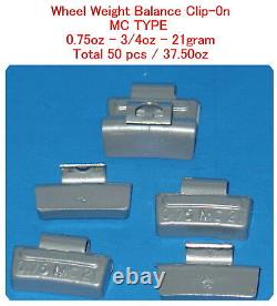 Assortiment 300 Pc Clip-on Jantes Poids Type MC 0,25 0,50 0,75 1,0 1,25 1,50z