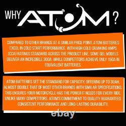 Batterie de moto Atom Gel YB30L-B pour BMW K 100 LT 86-92