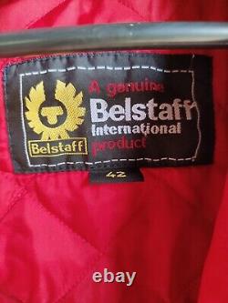 Belstaff Veste De Moto Rouge Fabriqué En Italie Taille Femme 42
