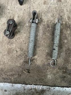 Boîte à outils de moto vintage amp, interrupteurs à bascule en laiton de Baker, pistolet à graisse