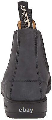 Botte en cuir Chelsea Blundstone Unisexe 587 Noir Rustique