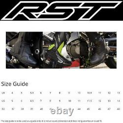 Bottes de moto de sport imperméables RST S1 Long Track tout-terrain pour moto toute l'année, noires