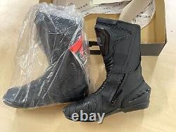 Bottes de moto en cuir étanches Richa Velocity CE approuvées noires UK9 Europ43