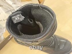 Bottes de moto en cuir étanches Richa Velocity CE approuvées noires UK9 Europ43