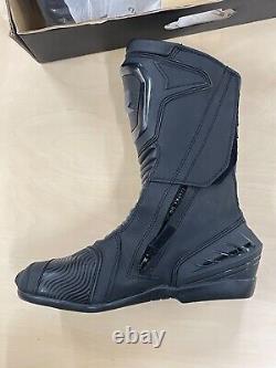 Bottes de moto en cuir étanches Richa Velocity CE approuvées noires UK9 Europ43