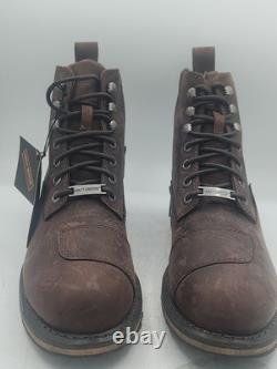 Bottes de moto pour homme Harley-Davidson en cuir marron imperméables, taille 7