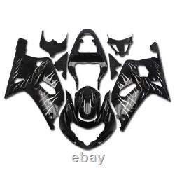 Carénage en plastique noir FLD Injection compatible avec SZK 2001-2003 GSXR 600 750 a078