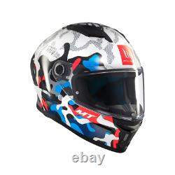 Casque de moto intégral Mt Stinger 2 Yozu Ece 22.06 Bleu Blanc