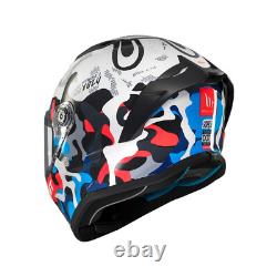Casque de moto intégral Mt Stinger 2 Yozu Ece 22.06 Bleu Blanc