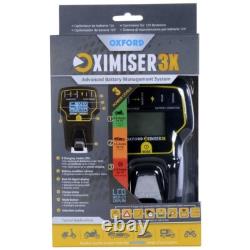 Chargeur optimiseur de batterie 12V Oxford Oximiser 3X pour moto et vélo avec charge lente
