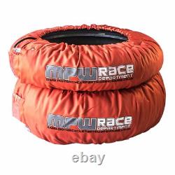 Chauffe-pneus analogiques MPW Race Dept pour Superbikes 120 avant/180-190 arrière orange