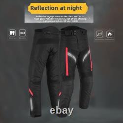 Combinaison de moto imperméable, pantalon de moto avec veste et gants, armure CE