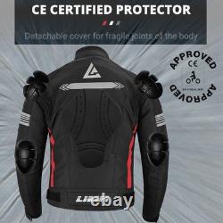 Combinaison de moto imperméable, pantalon de moto avec veste et gants, armure CE