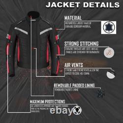 Combinaison de moto imperméable, pantalon de moto avec veste et gants, armure CE