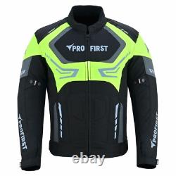 Costumes de moto pour hommes, veste et pantalon en textile armuré imperméable.