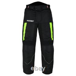 Costumes de moto pour hommes, veste et pantalon en textile armuré imperméable.