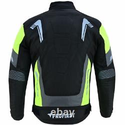 Costumes de moto pour hommes, veste et pantalon en textile armuré imperméable.