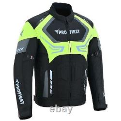 Costumes de moto pour hommes, veste et pantalon en textile armuré imperméable.