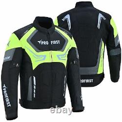 Costumes de moto pour hommes, veste et pantalon en textile armuré imperméable.