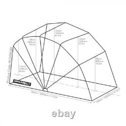 Couverture de garage pour moto Bike-It Armadillo, abri pour vélo, petit 270 x 105 x 155 cm