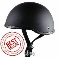 Crazy Al's World's Petit Lightest Soa Style Dot Flat Black Half Helmet