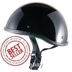 Crazy Al's World's Petit Lightest Soa Style Dot Gloss Black Half Helmet