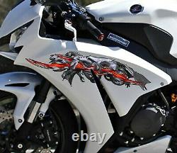 Dragons Bike Decals, Lizard Motorcycle Side Graphics, 3d Dragons Bike Sticker