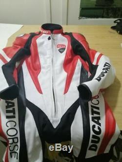 Ducati Corse Moto Rouge Moto Racing Un Deux Pièces En Cuir Costume Armure
