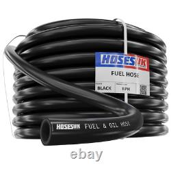 Durite de carburant de moto (5mm 25mm) résistante à l'essence, au diesel et à l'éthanol & 8 clips