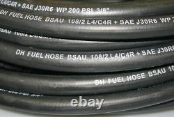 Durite de carburant de moto (5mm 25mm) résistante à l'essence, au diesel et à l'éthanol & 8 clips