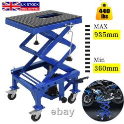 Élévateur hydraulique à ciseaux 440 lb (200 kg) pour motos et ATV avec 4 roues