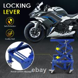 Élévateur hydraulique à ciseaux 440 lb (200 kg) pour motos et ATV avec 4 roues