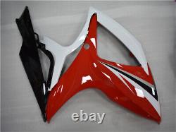 Ensemble de carénage rouge et blanc LD Injection adapté pour SZK 2006 2007 GSXR 600 750 a023