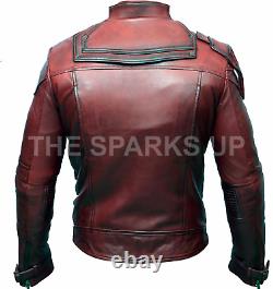 Gardien de la Galaxie 2 Star Lord Chris Pratt Costume Veste en Cuir pour Homme
