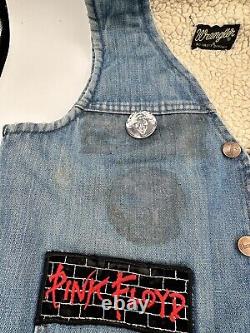 Gilet en jean vintage pour femmes Wrangler Rock Heavy Metal Iron Maiden en taille S