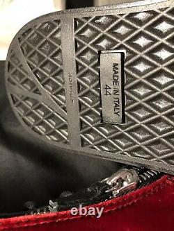Giuseppe Zanotti Nouveau Rouge Noir Argent Taille Métal 44 Nous 11 Sneakers Authentique