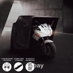 Grand Abri de Moto Imperméable avec Verrouillage pour Stockage de Motos