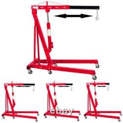 Grue de chantier hydraulique pliante de 2 tonnes avec support et roues