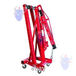 Grue de chantier hydraulique pliante de 2 tonnes avec support et roues