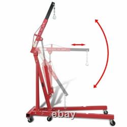 Grue de chantier hydraulique pliante de 2 tonnes avec support et roues