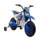 Homcom Moto &eacute;lectrique Pour Enfants 12v Avec Roues D'entra&icirc;nement Bleu