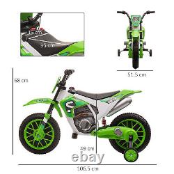 HOMCOM Moto électrique pour enfants 12V avec roues d'entraînement verte