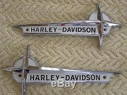 Harley 1961-1962 Fl & Flh De Gaz Emblèmes Réservoir De 61776-61t. La Plus Haute Qualité