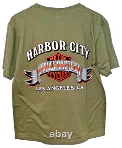 Harley Davidson War Los Angeles Californie 1987 T-shirt à couture unique Taille L Vintage